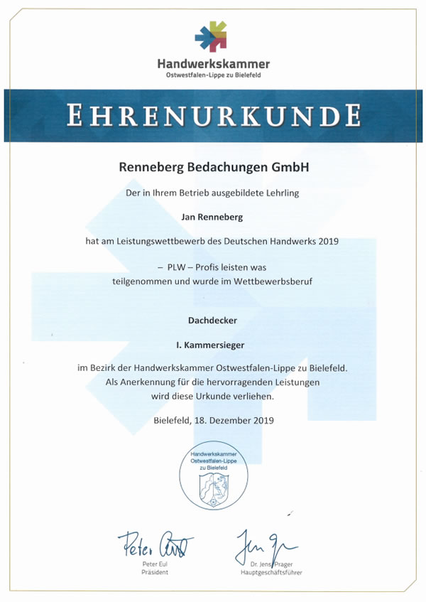 Ihr Dachdecker Minden ist der Zimmerei- und Dachdecker Meisterbetrieb Renneberg Bedachungen aus Minden, für das maßgeschneiderte Dach Minden.